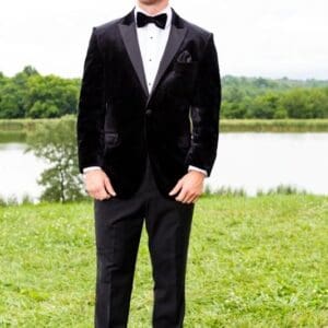 Black Luxor Velvet Fashion Coat