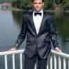 Black/Black Camo Lamé Fashion Coat