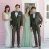 OD Green Metro Suit with Matching Vest and Banded Hand-Knot Bow Tie