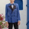Royal Miles Stretch Velvet Fashion Coat