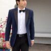 "Delaney" Navy Dawson with Black Satin Peak - Image 2