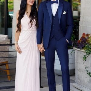 "Henner" Navy 3" Notch Tuxedo Coat