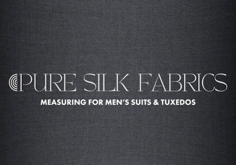 Pure Silk Fabrics logo on dark background